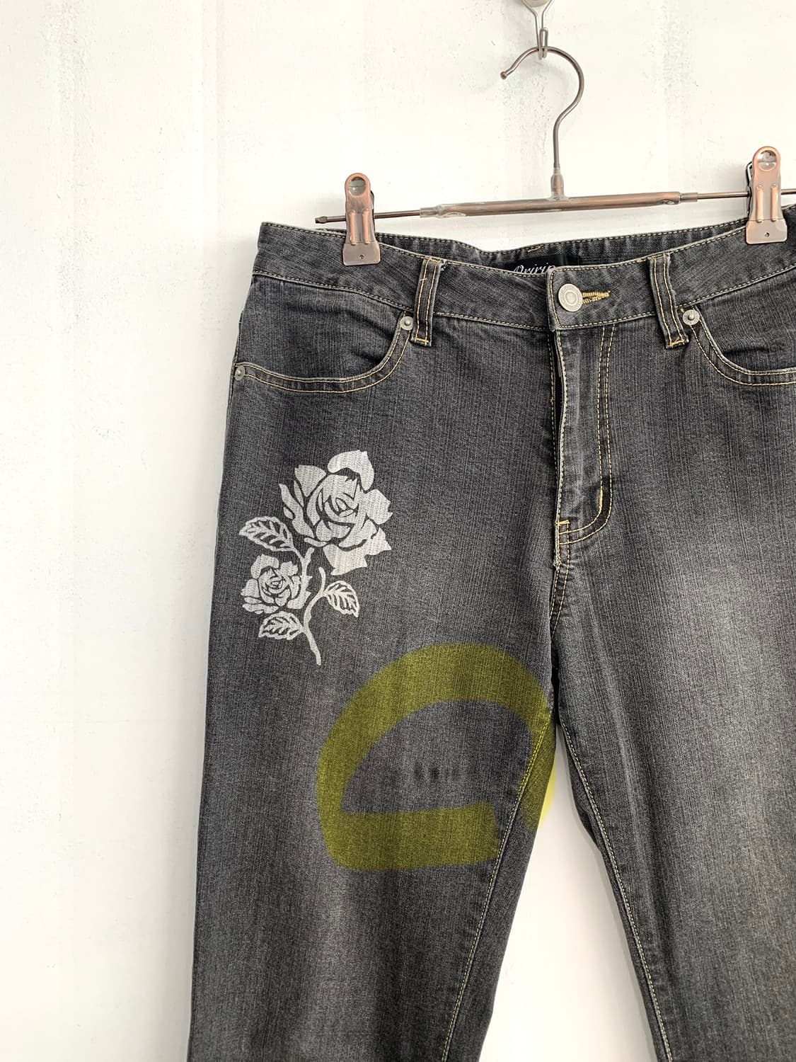 Flower Point Black Boots-cut Jeans 상품이미지8