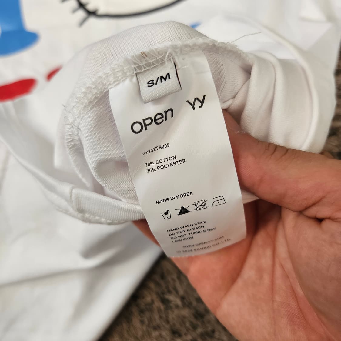 (미사용)OpenYy x 헬로키티 시그니쳐 빅 프린팅 티셔츠 S/M 상품이미지10
