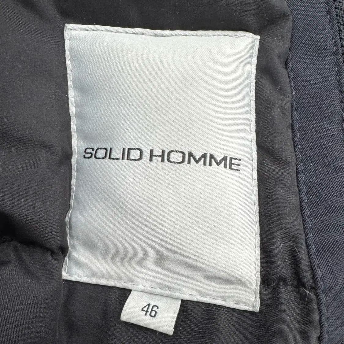 46 솔리드옴므 16FW 구스다운 네이비 패딩 코트  상품이미지8