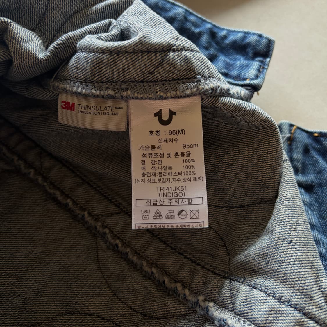 [S]트루릴리전 우먼 퀼팅 인디고 데님 자켓 상품이미지10