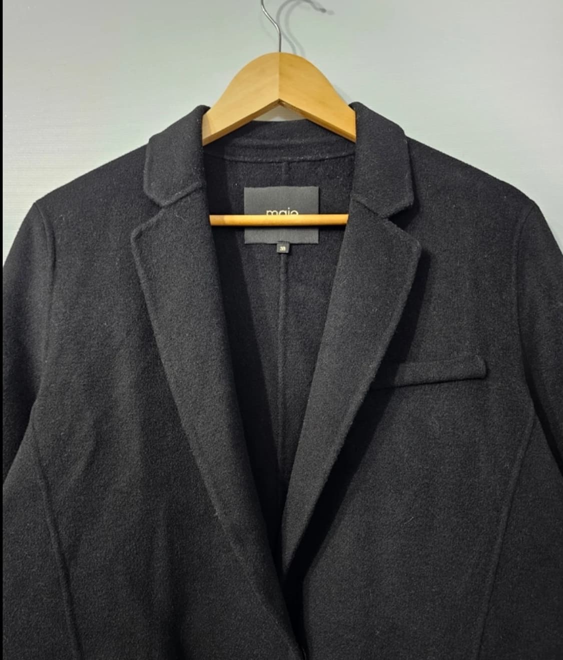 한섬 마쥬 maje 블랙 코트 ~66 상품이미지3