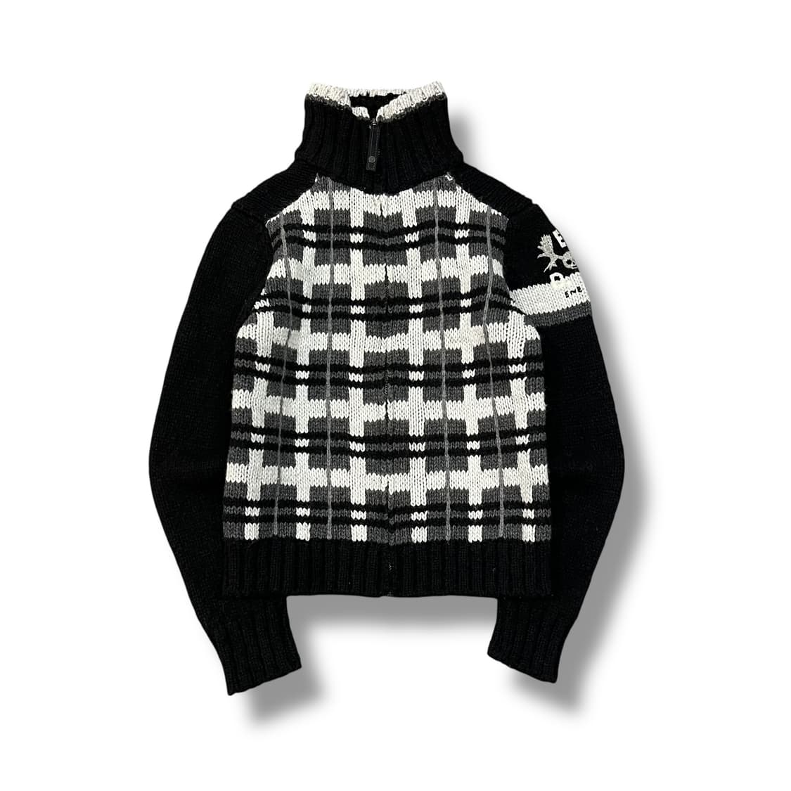  Energie 하이넥 체크 니트 집업 y14403 상품이미지2