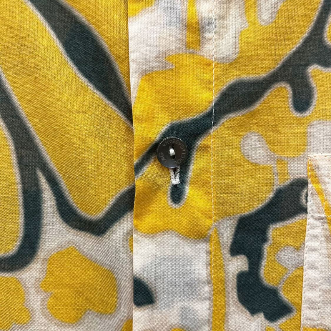 돌체앤가바나 코튼 셔츠 플라워 패턴 싱글 포켓 로고 자수 디테일 베이지 상품이미지7