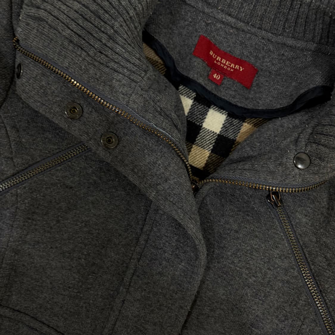 버버리 런던 하이넥 울 자켓 상품이미지3