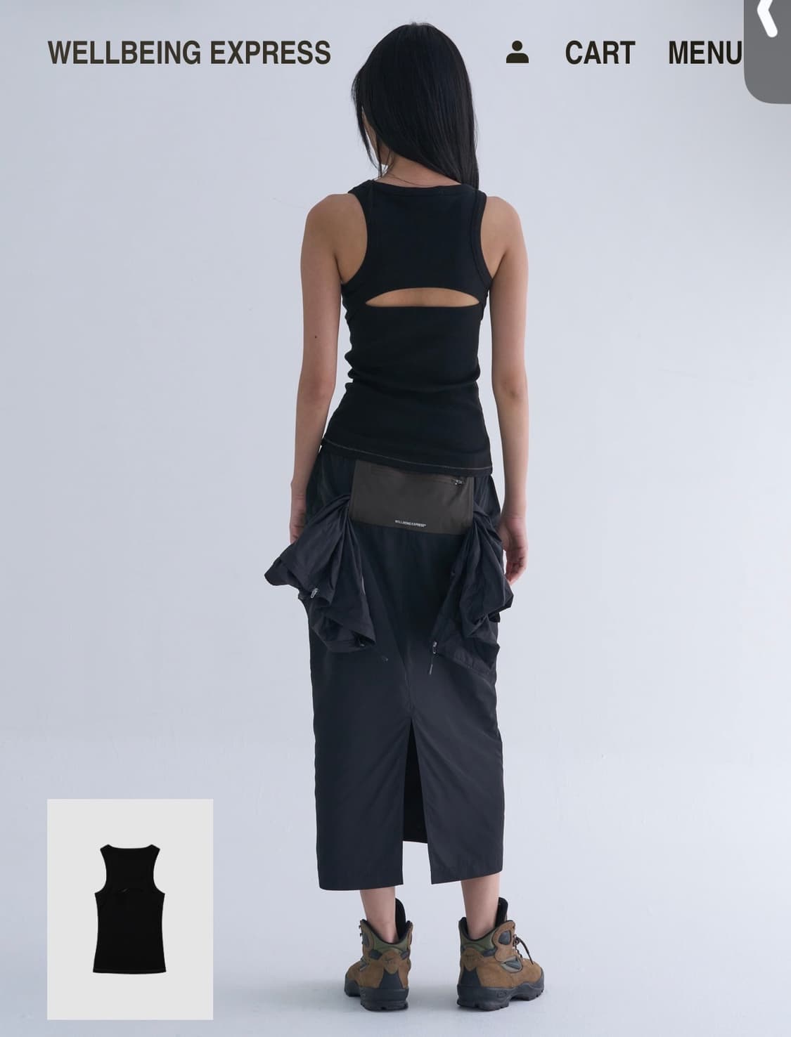 웰빙익스프레스 stiched sleeveless black 상품이미지1
