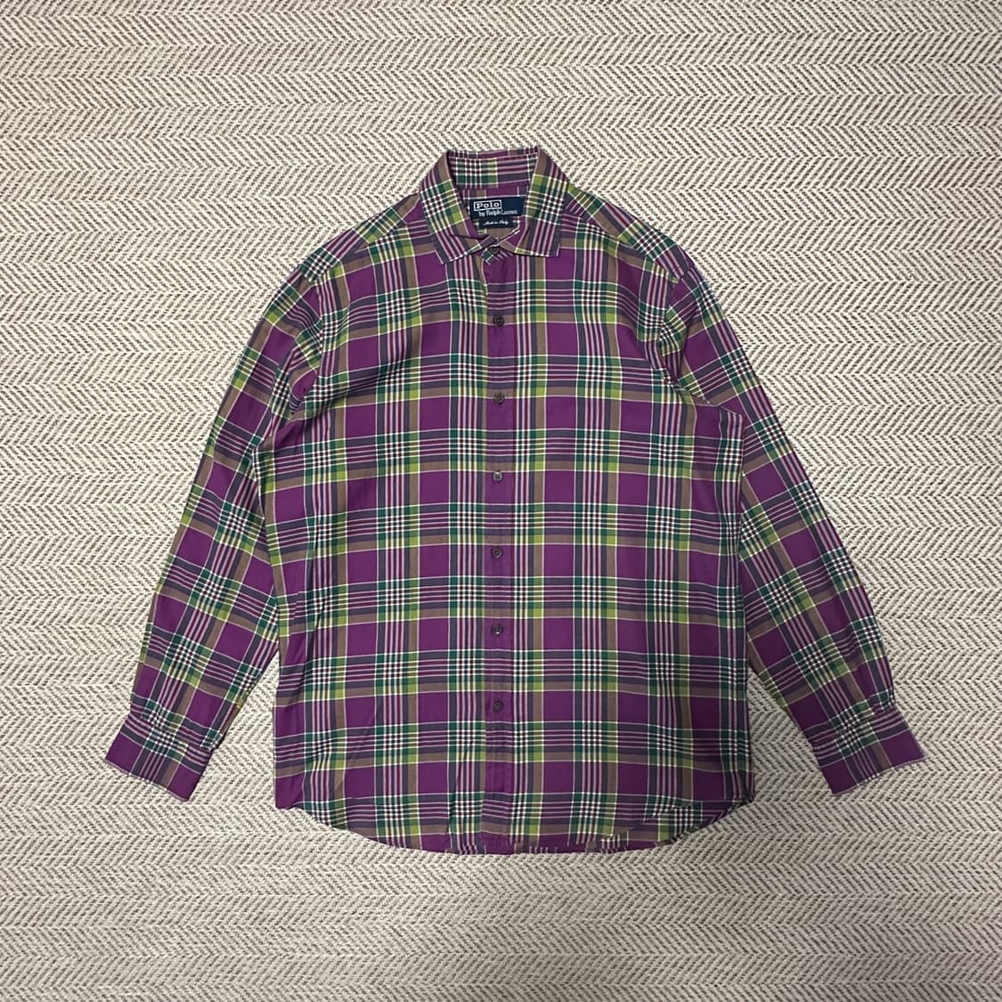 POLO RALPH LAUREN italy made check shirt 상품이미지1