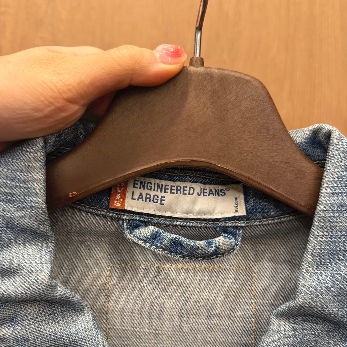 리바이스 엔지니어드 진 데님 자켓 오렌지탭 디테일 레귤러핏 인디고 블루 상품이미지6