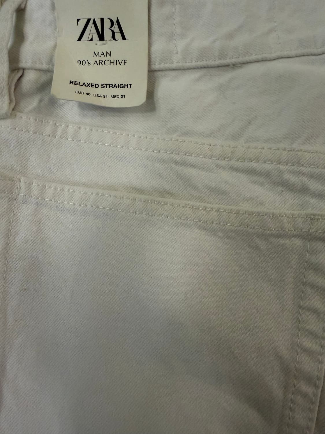 자라 리미티드 에디션 90s 아카이브 메이드인이태리 데님 화이트 상품이미지5