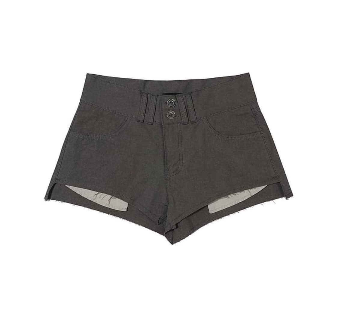 보헤미안서울 피그먼트 워시드 숏츠 카키그레이 m 상품이미지1