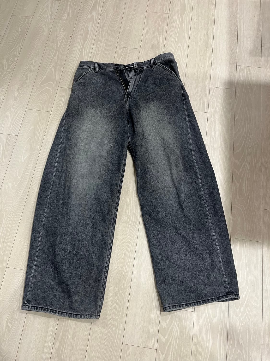 해칭룸 와이드 커브진 흑청 (3사이즈) 상품이미지6