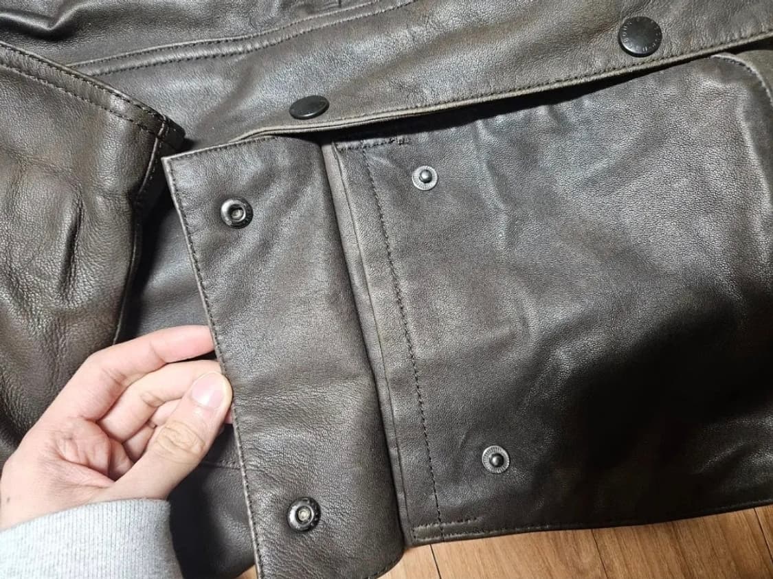 바버 비데일 레더 자켓 M, 100 상품이미지4