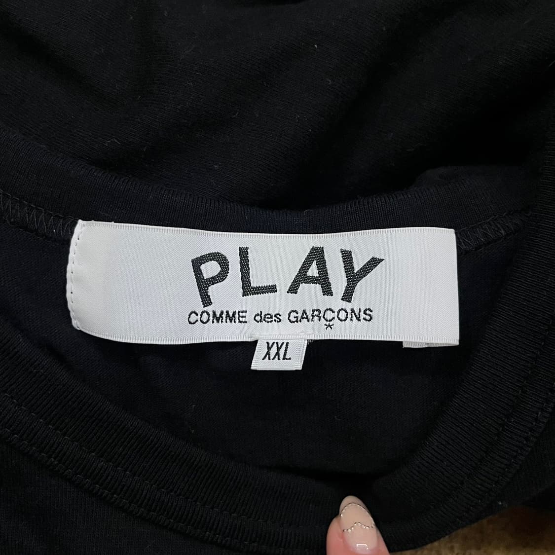꼼데가르송 올 블랙 반팔 티셔츠 상품이미지4