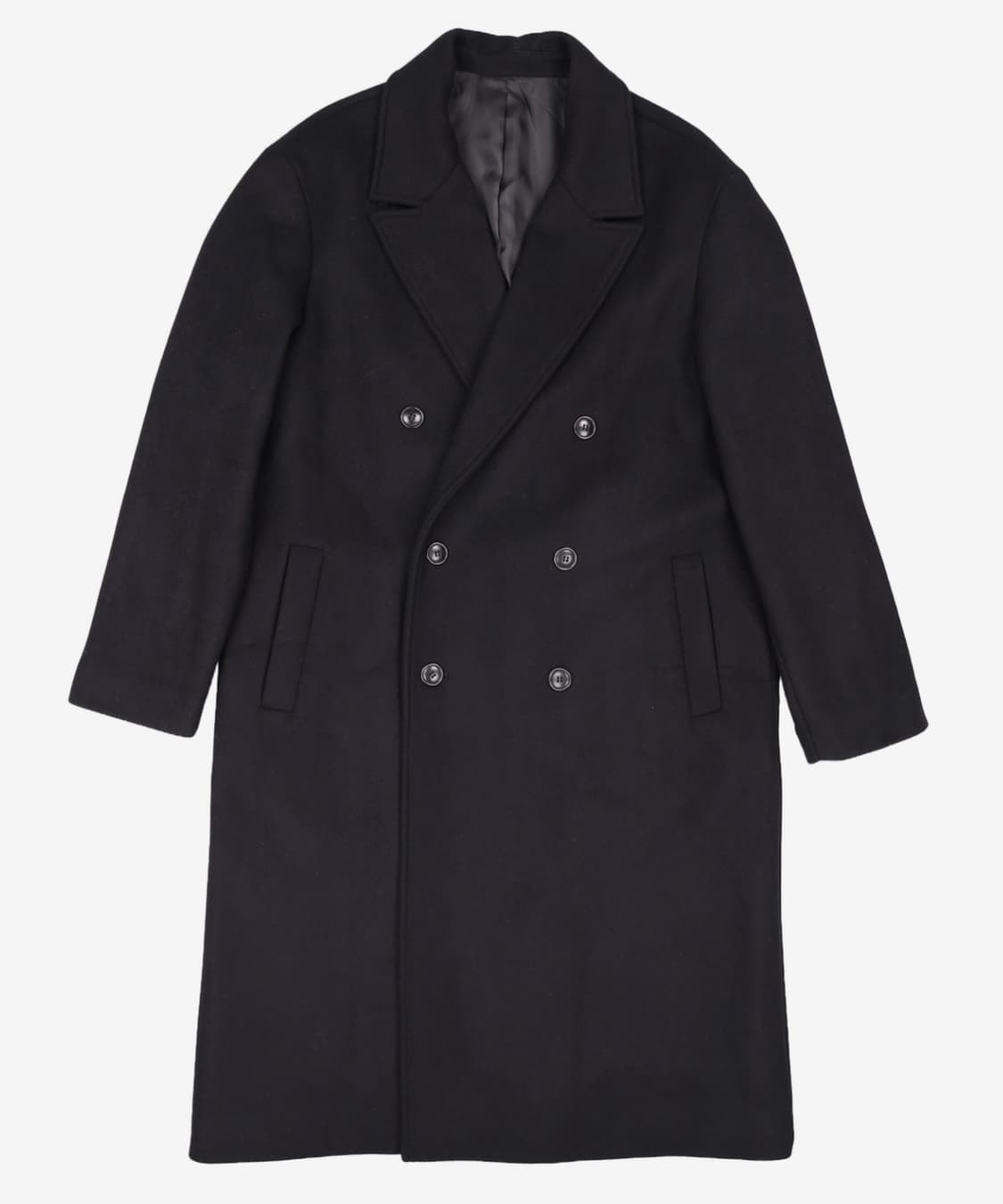 쿠어 MTR 오버핏 더블 롱 코트 검은색 L 상품이미지2