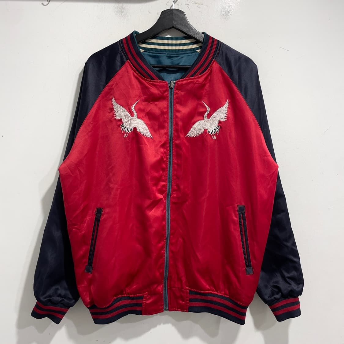 usa navy 자수 프린팅 리버시블 스카잔 상품이미지4