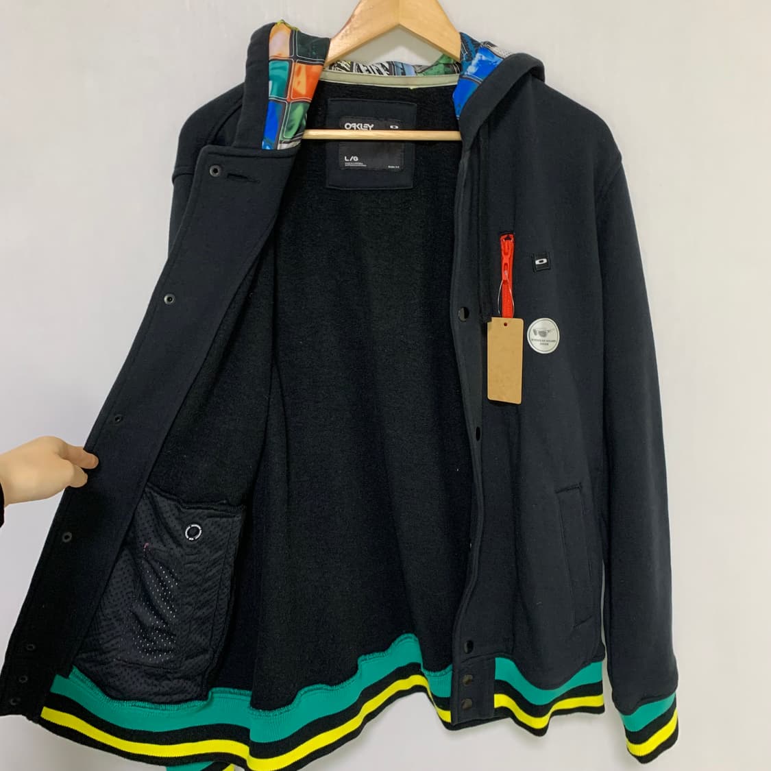 Oakley 오클리 빈티지 00s 2010 후드 집업 바시티 자켓 상품이미지5