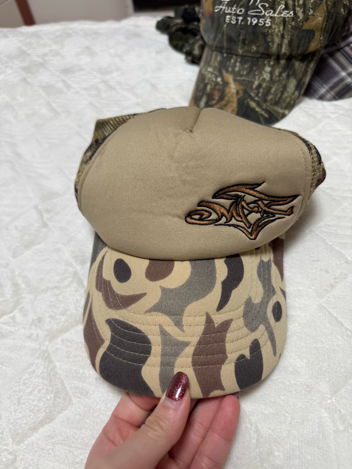Vintage 카모 매쉬 캡 상품이미지1