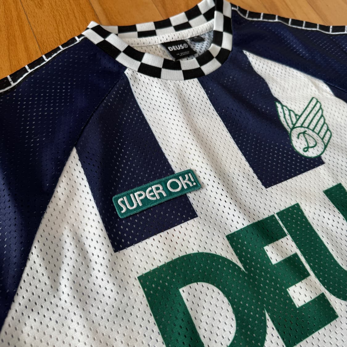 데우스 DEUS 메쉬 체커 져지 M 신품 상품이미지5