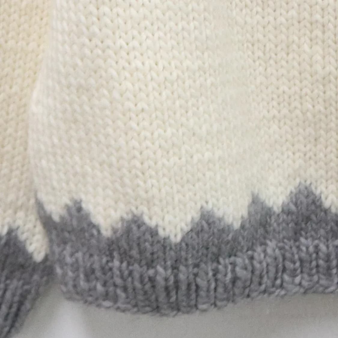 [미사용품] HAMANAKA 눈꽃 울 니트 62361 상품이미지6