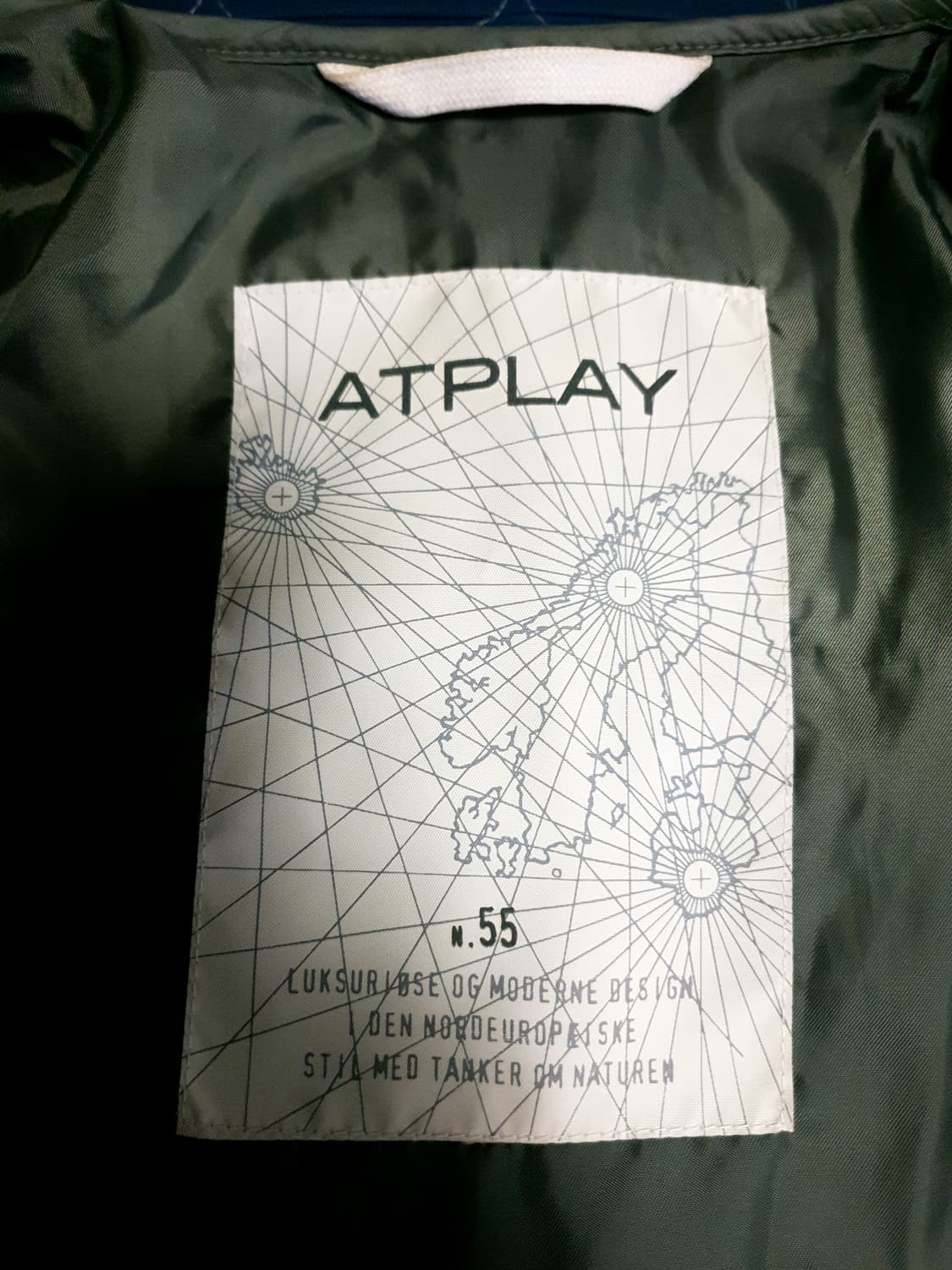 엣플레이 더블버튼 카라리스 퀄팅 허리스트링 다운자켓 카키 (55) 상품이미지5