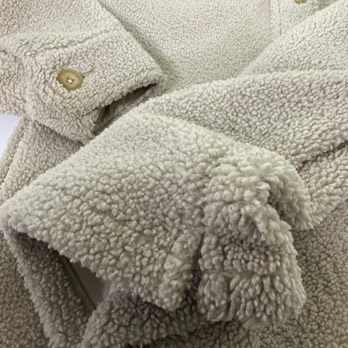 우먼L-XL 유니클로U 베이지 오버핏 카라넥 플리스자켓 상품이미지4