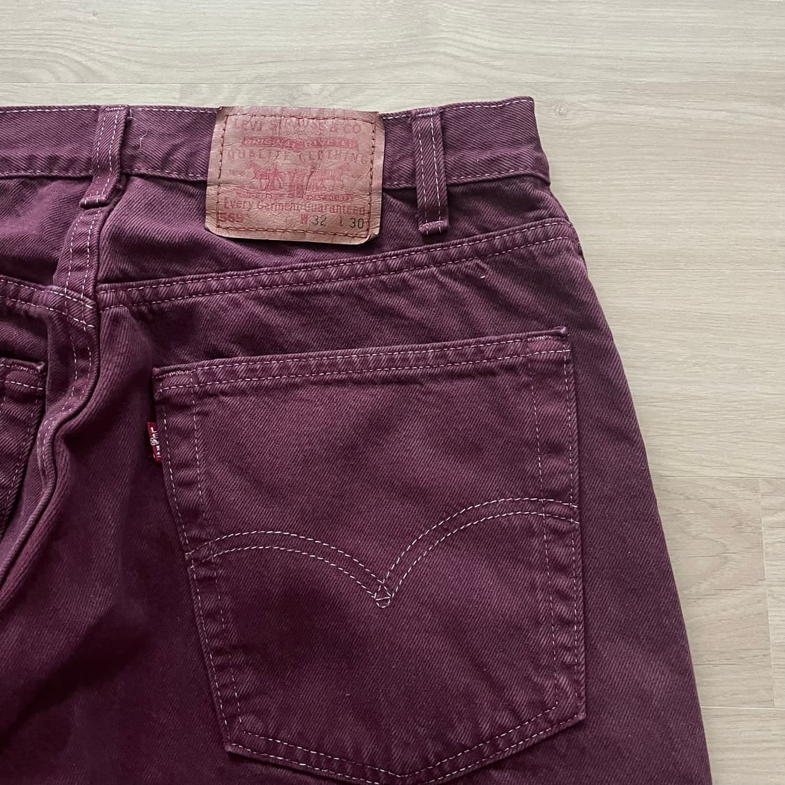 [32X30] 빈티지 usa 리바이스 569 버건디 상품이미지6