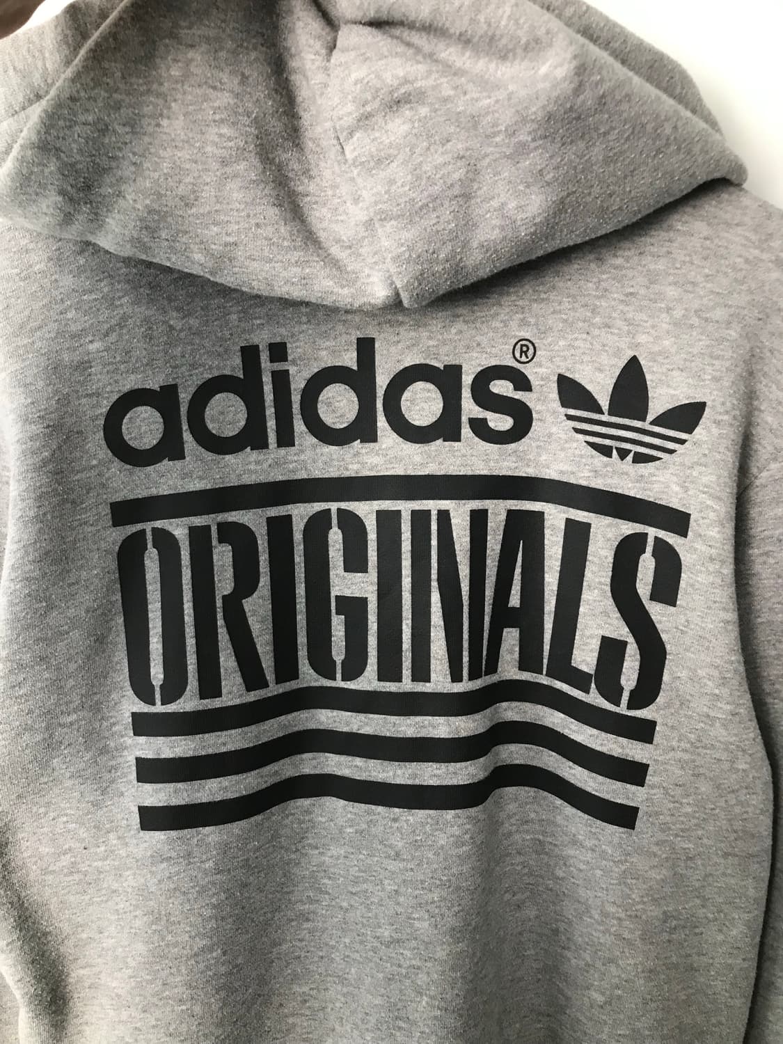 아디다스 자수로고 그레이 후드집업 상품이미지6