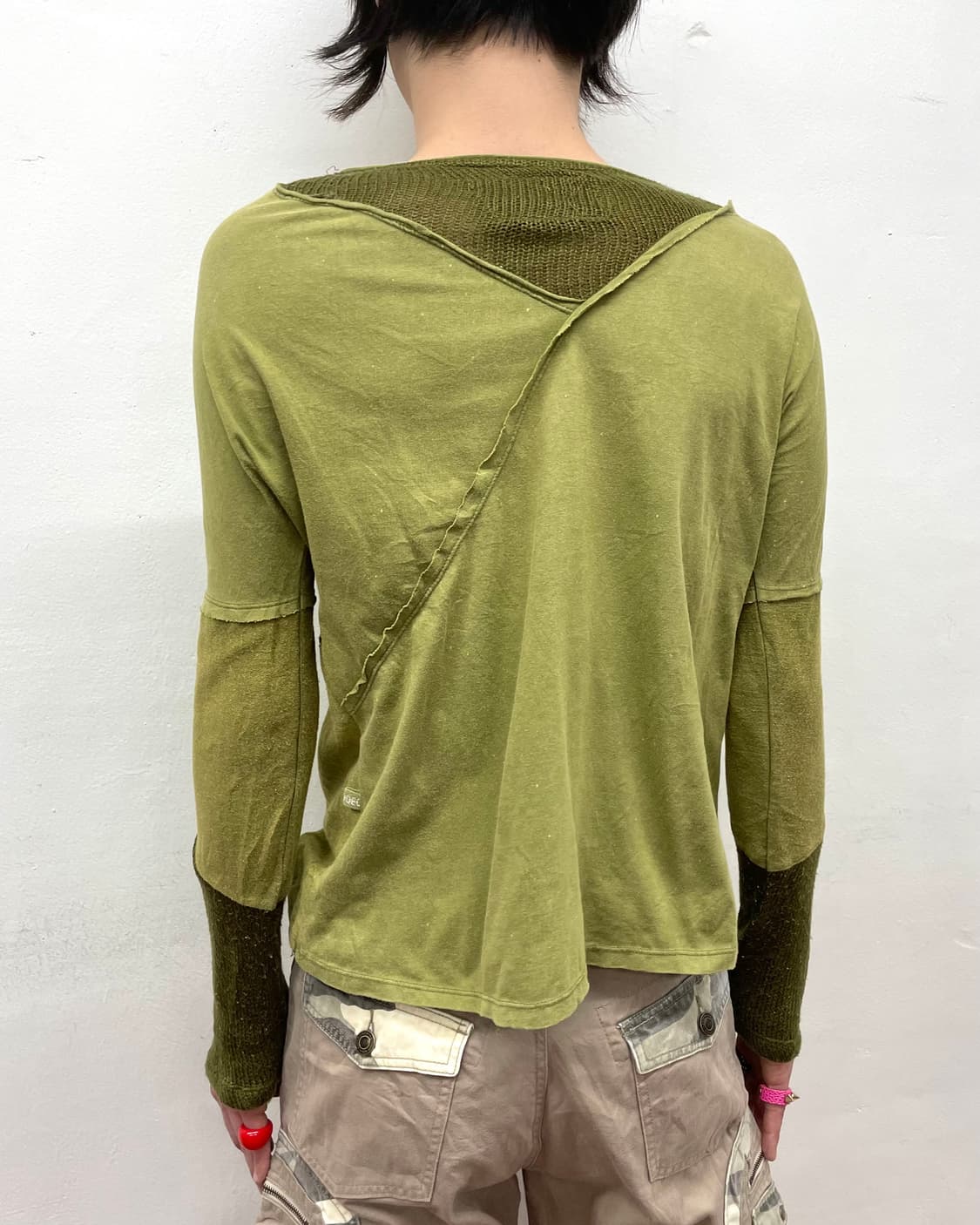 Patchwork Green Rough Long Sleeve 상품이미지4