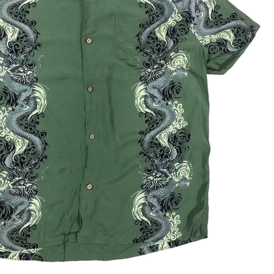 [XXL] 아비렉스 용 프린트 레이온 하와이안셔츠  상품이미지5