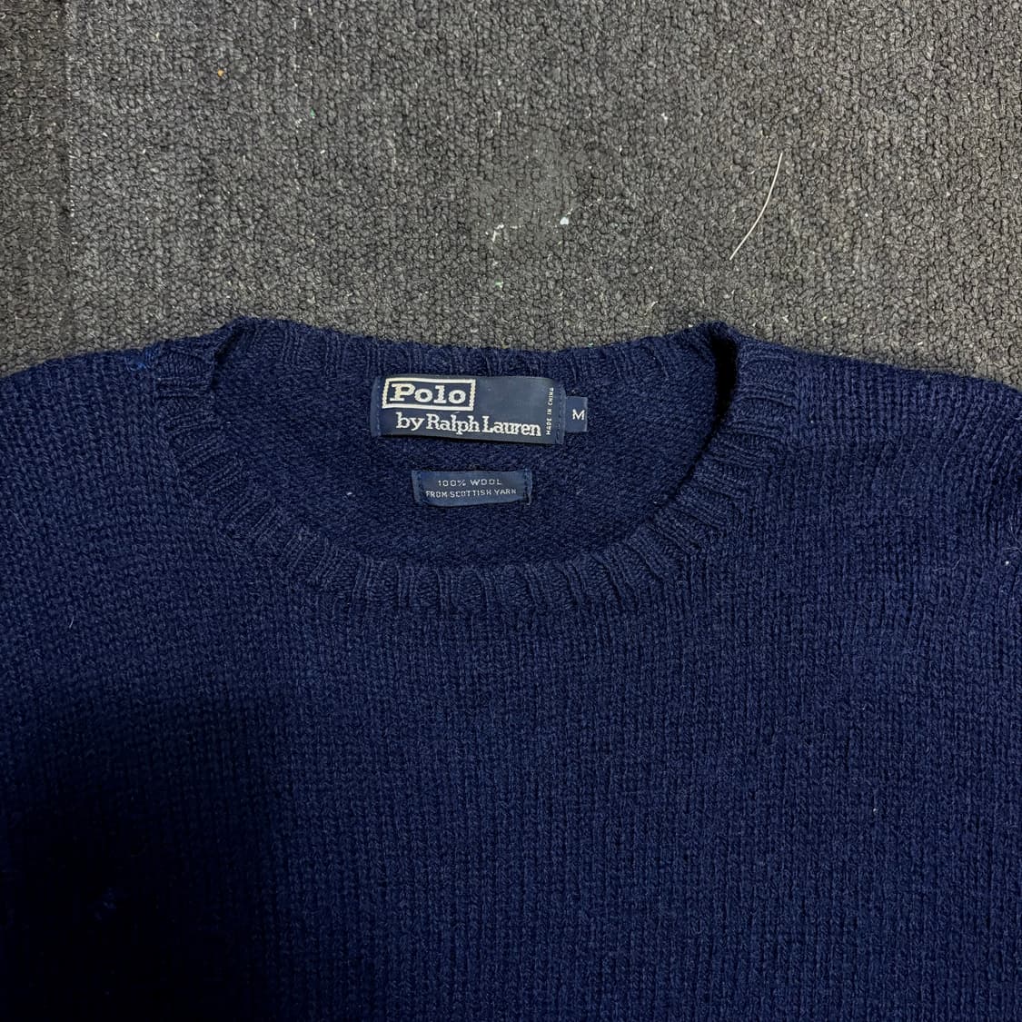 폴로 랄프로렌 네이비 레드 포니 울 오버핏 니트 M 상품이미지5