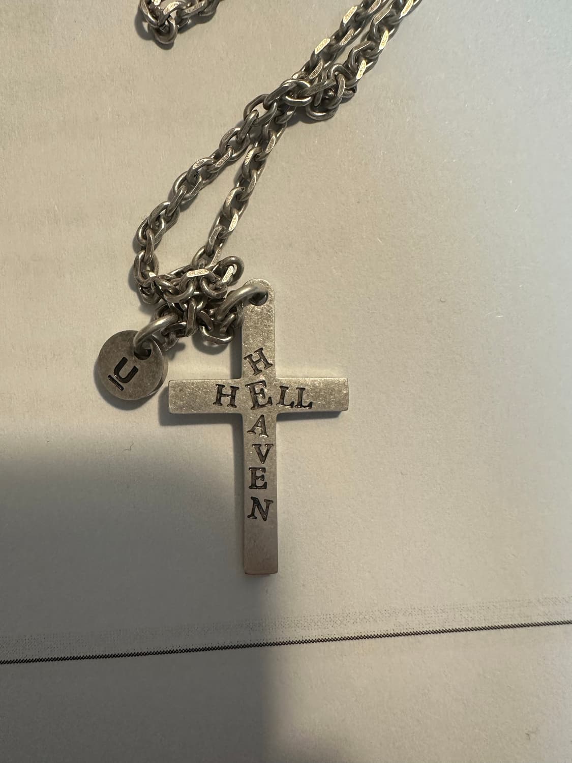 언더커버 Heaven Hell Silver Cross Chain 925 상품이미지1