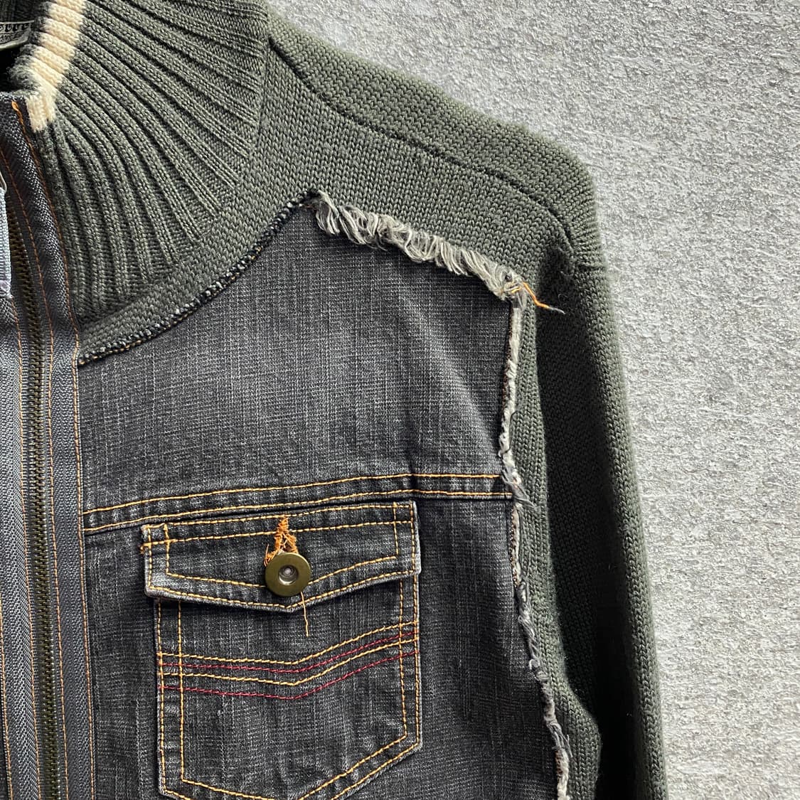 jpn빈티지 68데님 니트집업 자켓 B4288 상품이미지5