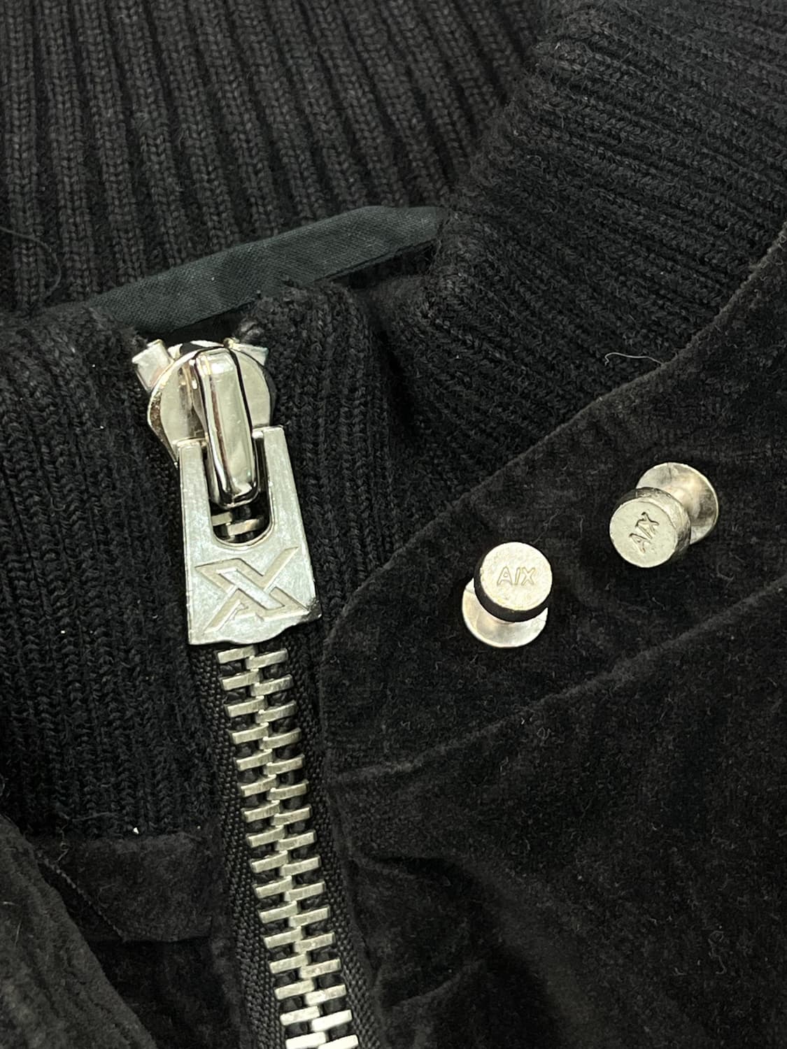 아르마니 익스체인지 벨루어 바이커 집 자켓 상품이미지5