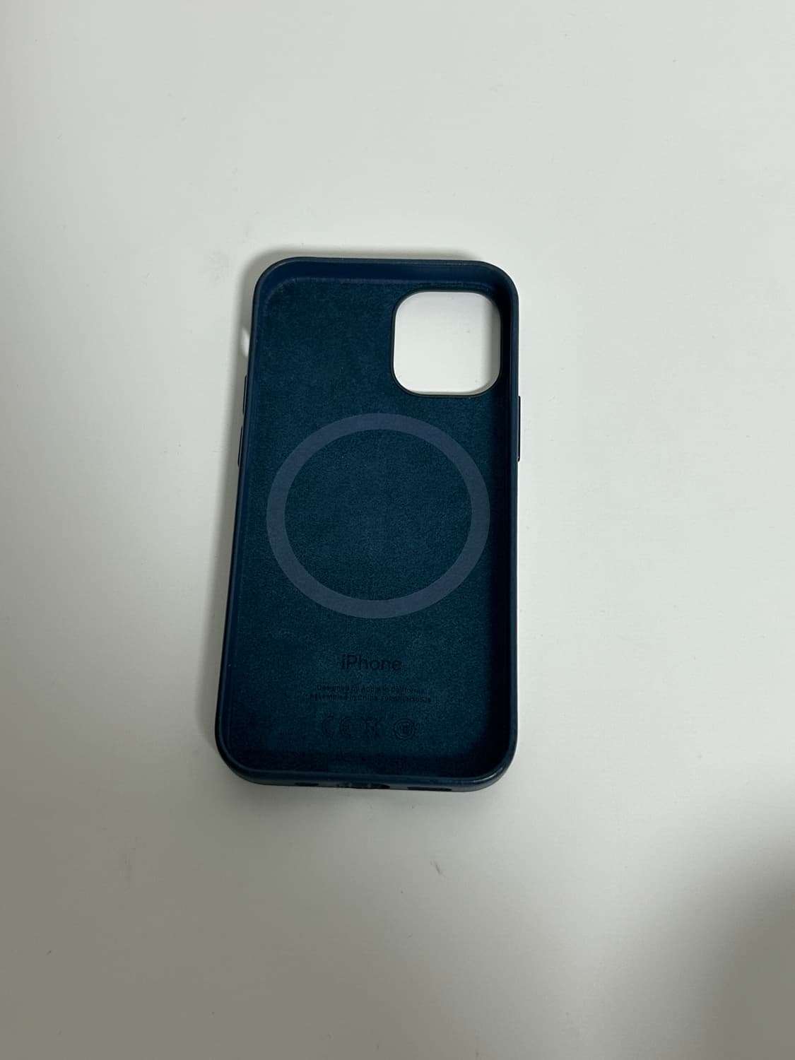 애플 아이폰 12미니 가죽 정품 케이스 네이비 상품이미지2