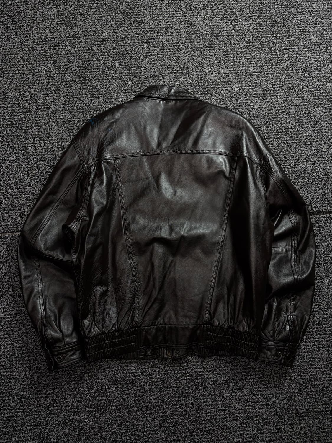 90s 빈티지 아카이브 램스킨 레더 봄버 자켓 브라운 1843 상품이미지4