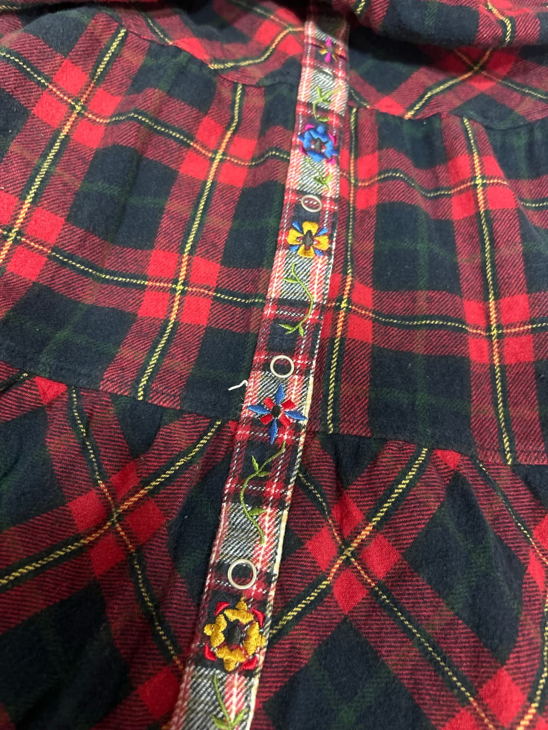 TITICACA 티티카카 모리걸 레드체크 자수 스커트 아오이유우 상품이미지3