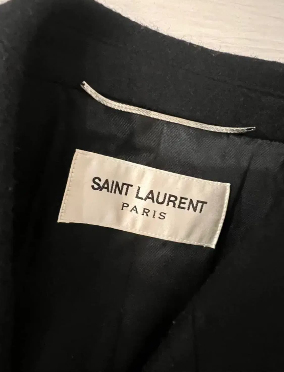 생로랑 더블브레스티드 블랙 코트 48사이즈 상품이미지2