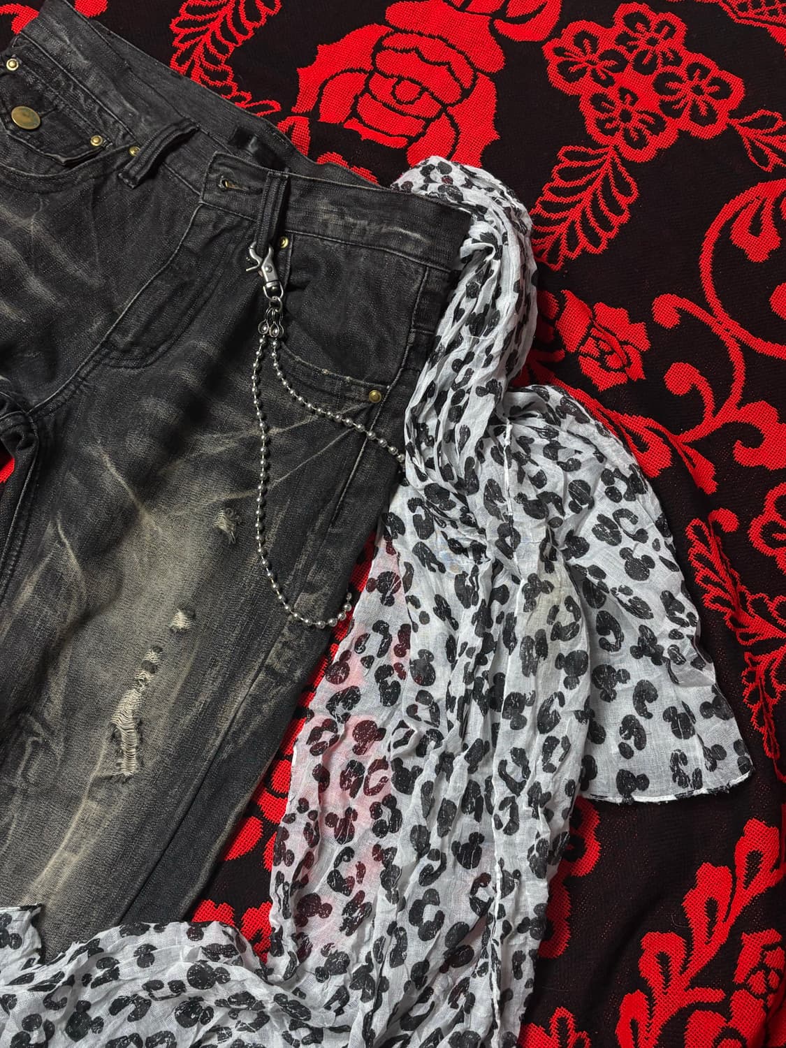 vintage Silky punk leopard scarf 상품이미지3