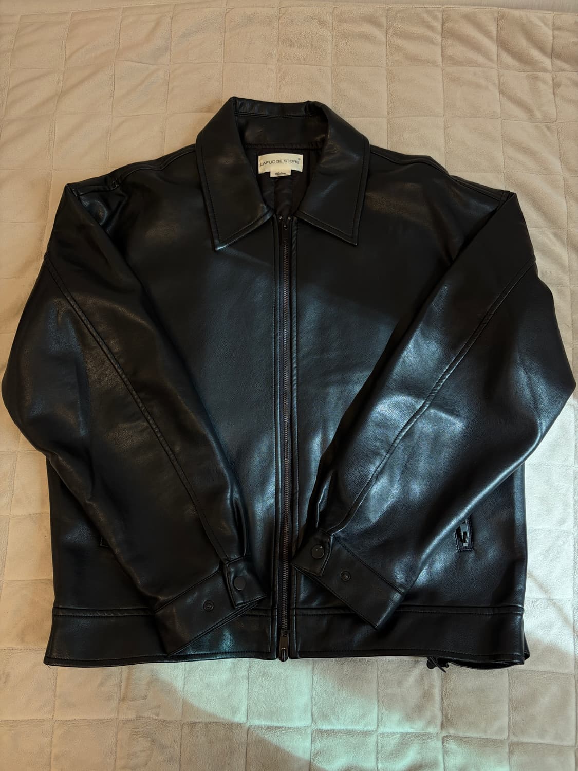 라퍼지스토어 버핑레더 오버핏 블루종 상품이미지1