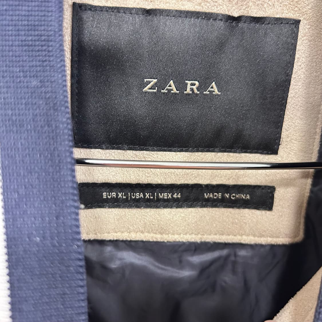 자라 스냅버튼 숄카라 스웨이드 블루종 자켓 상품이미지3