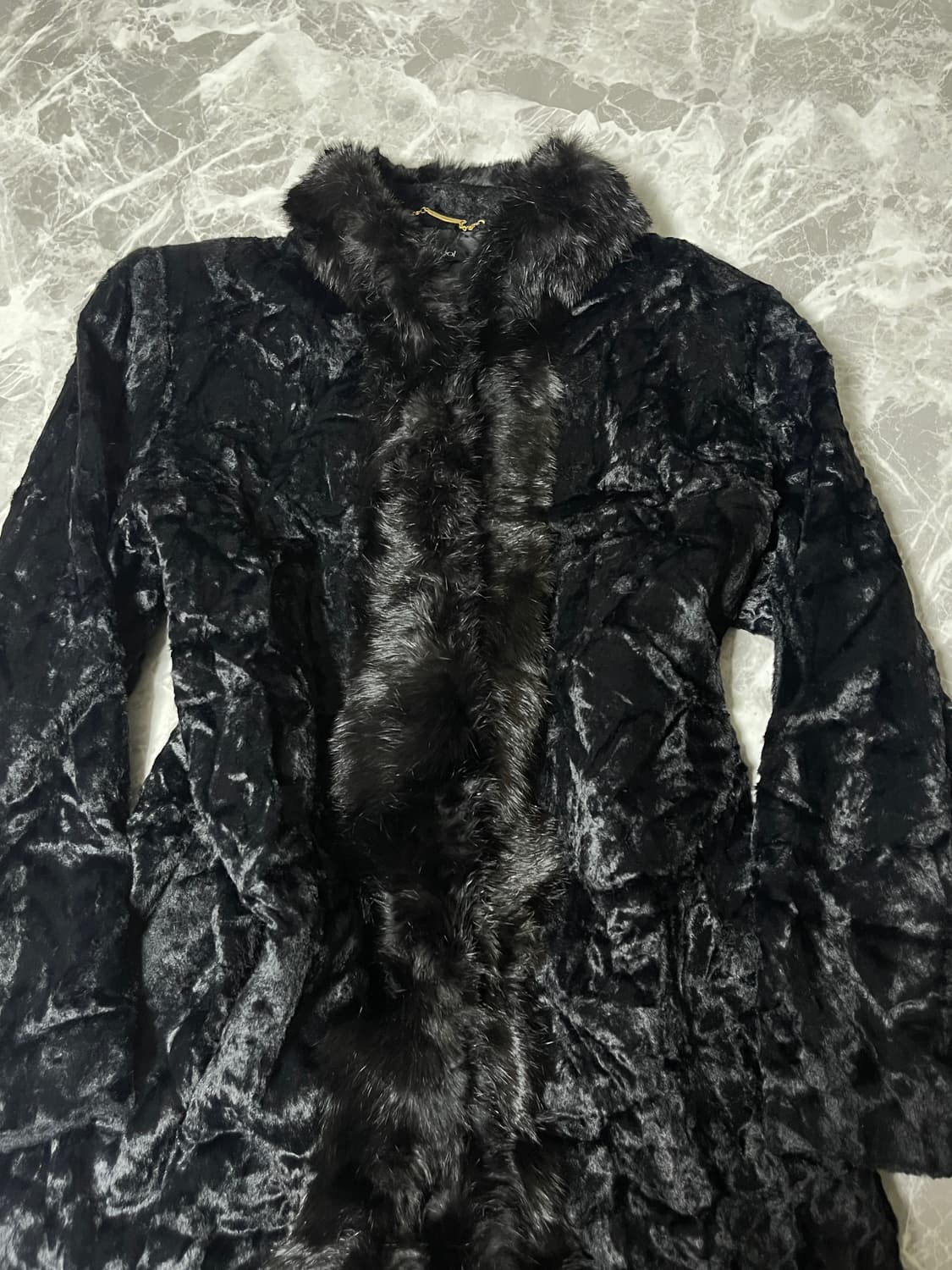 fur velvet long jacket 상품이미지2