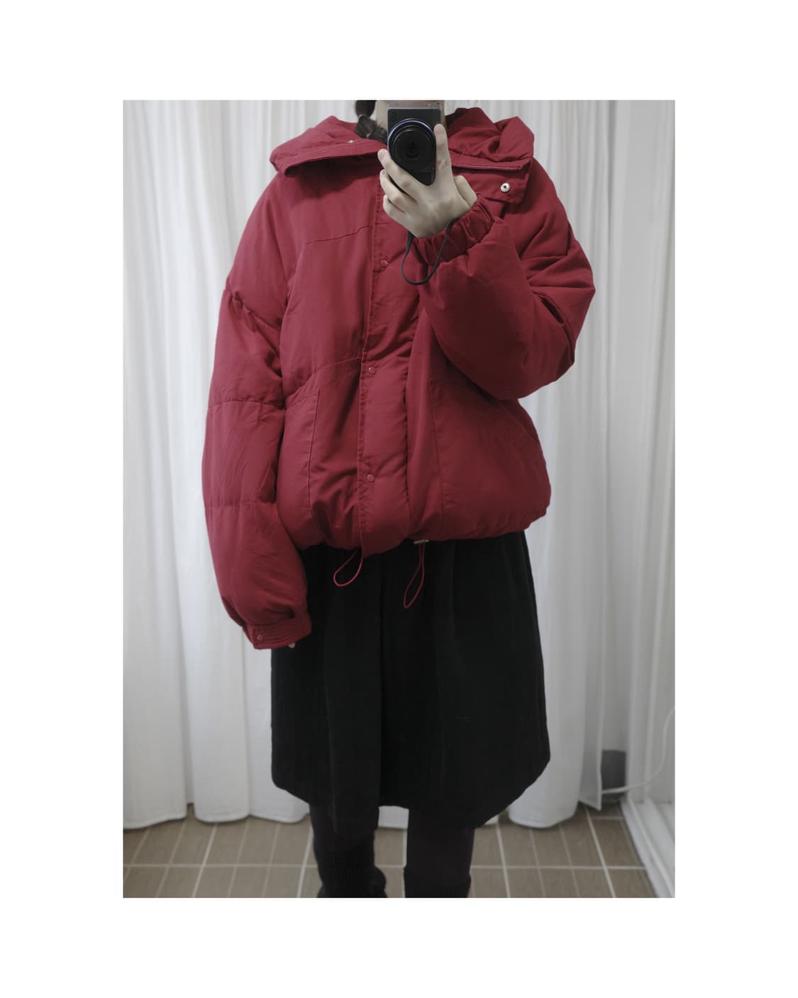 Cutie Blonde Red Chubby Puffer 상품이미지5