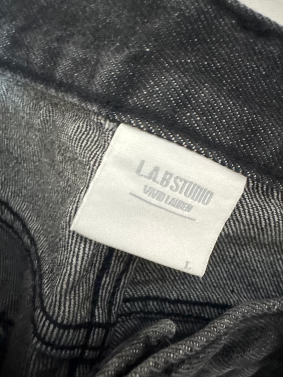 Lab studio 흑청 커브드팬츠 상품이미지2