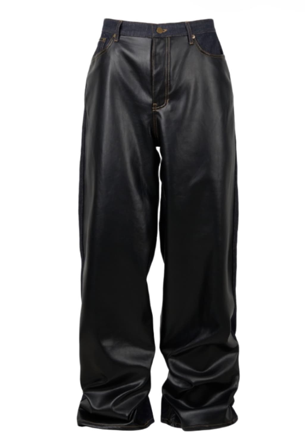 에모스텐스클럽 레더 패널데님 (2사이즈,새상품급)택포함 상품이미지1