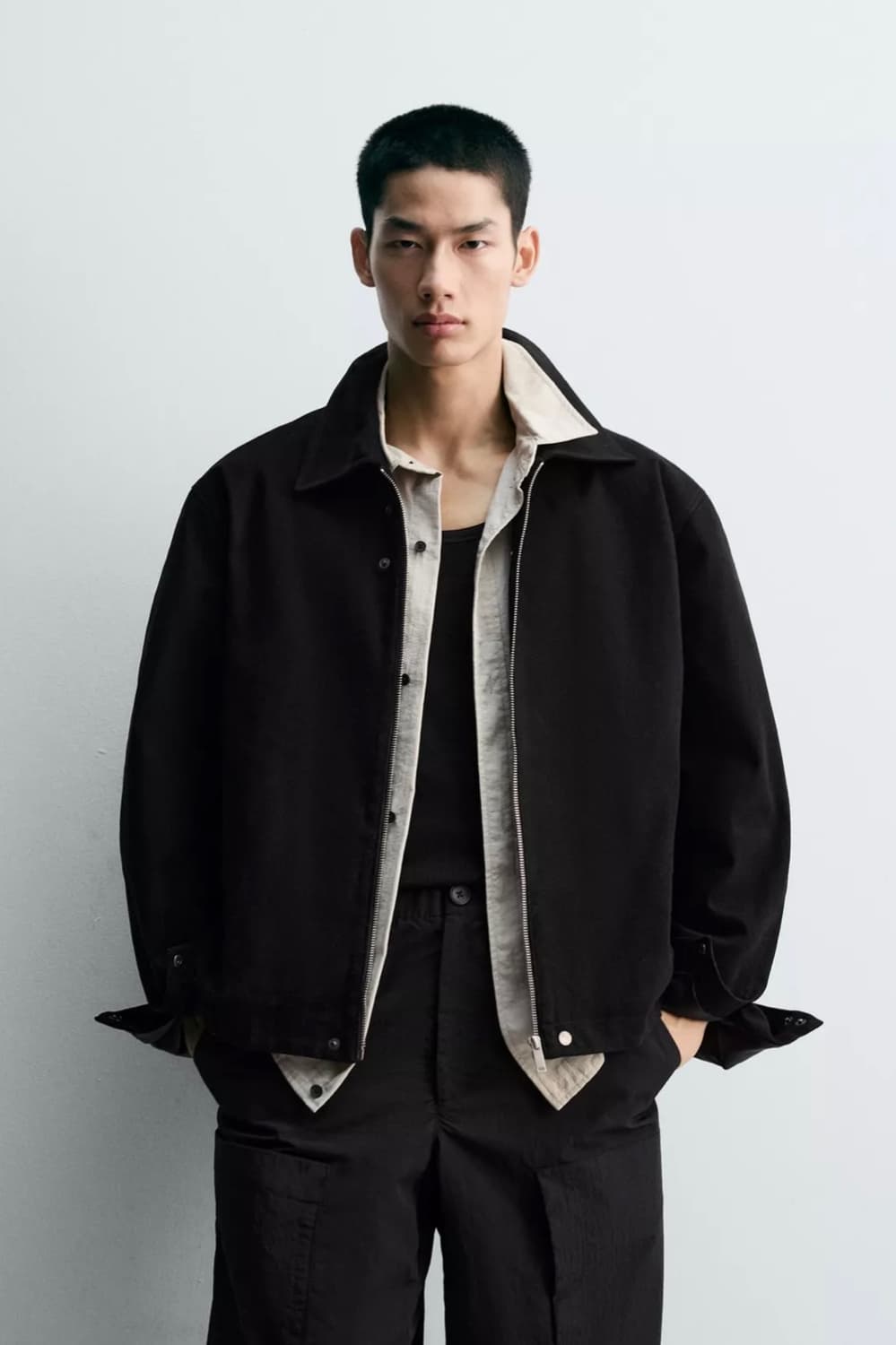 새상품) M 자라 버튼 포인트 블랙 재킷 상품이미지2