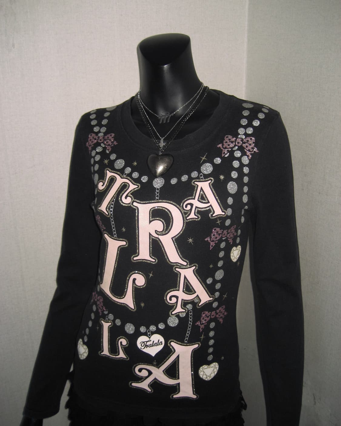 트랄라라 TRALALA 글리터 프린팅 롱슬리브 탑 히메갸루 상품이미지7