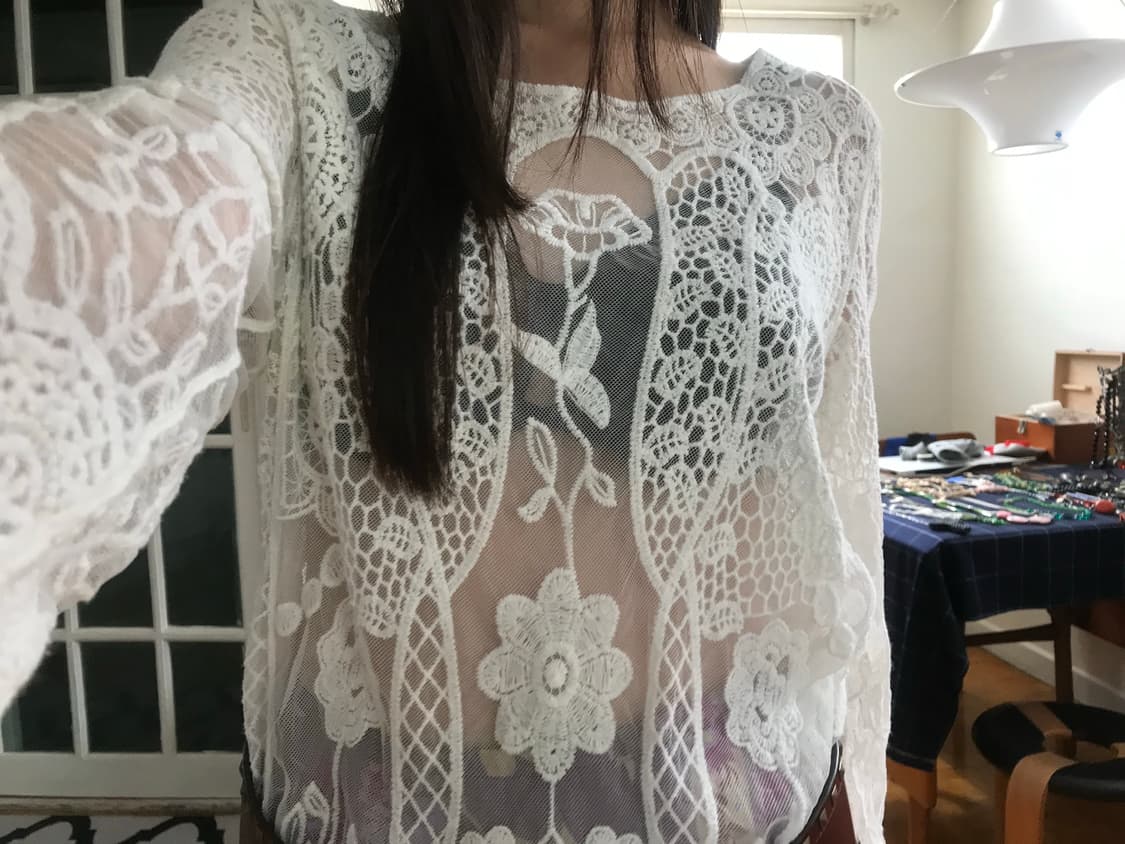  vintage lace see-through top  상품이미지4