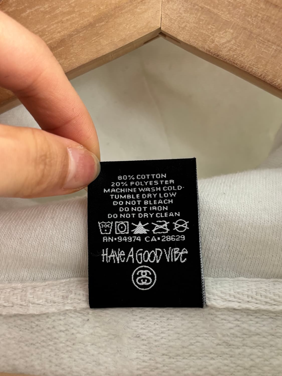 Stussy x Nexus7 스투시 x 넥서스세븐 스탁 로고 화이트 후드 상품이미지5