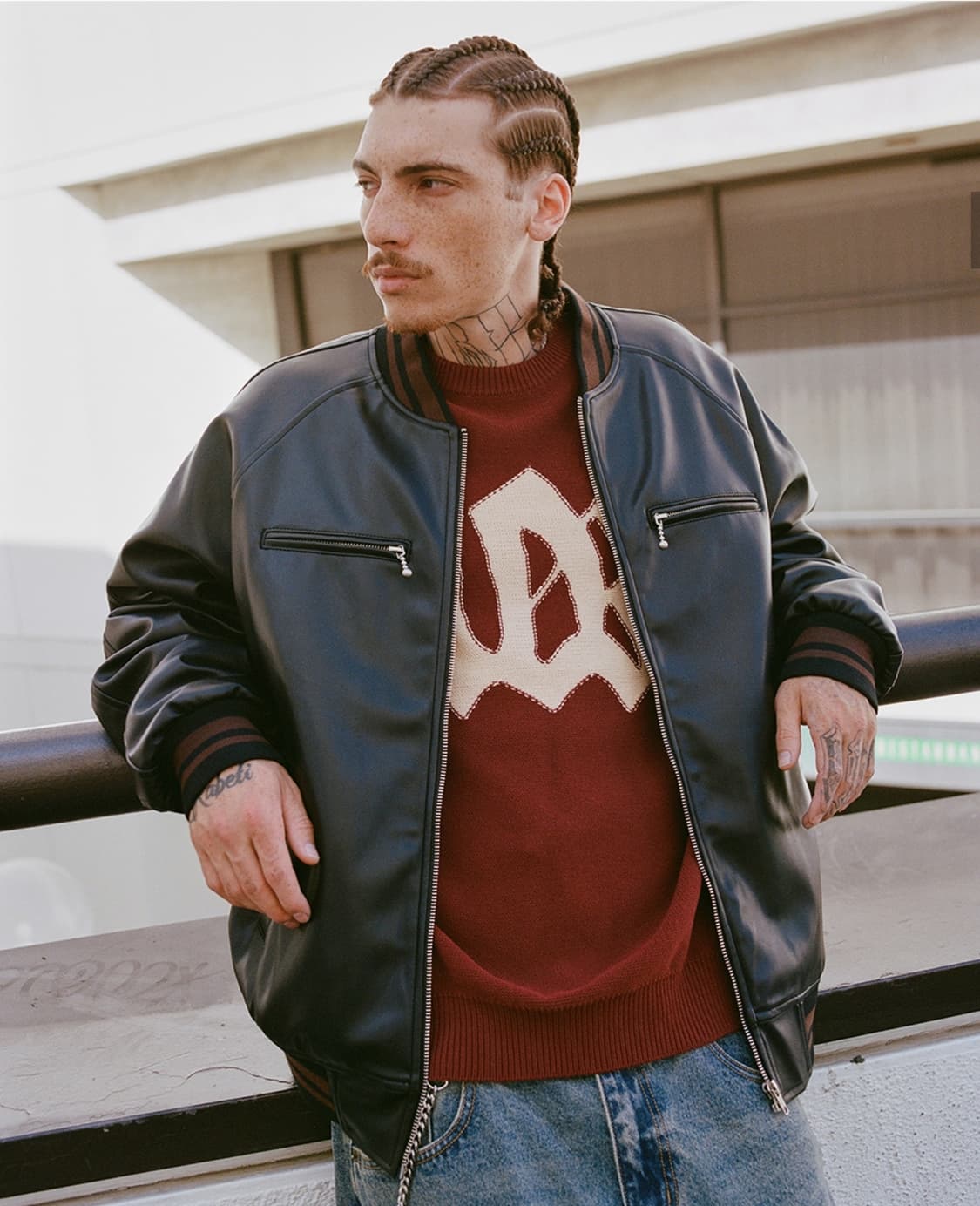 위켄더스 BOUTIQUE LEATHER JACKET (BLACK) 상품이미지3