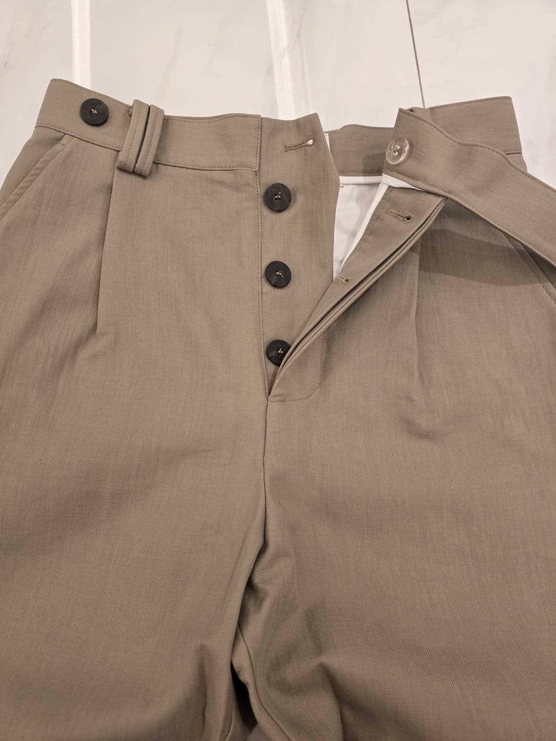 스튜디오 니콜슨 더블 코튼 VOLI 팬츠 - 스톤 상품이미지3