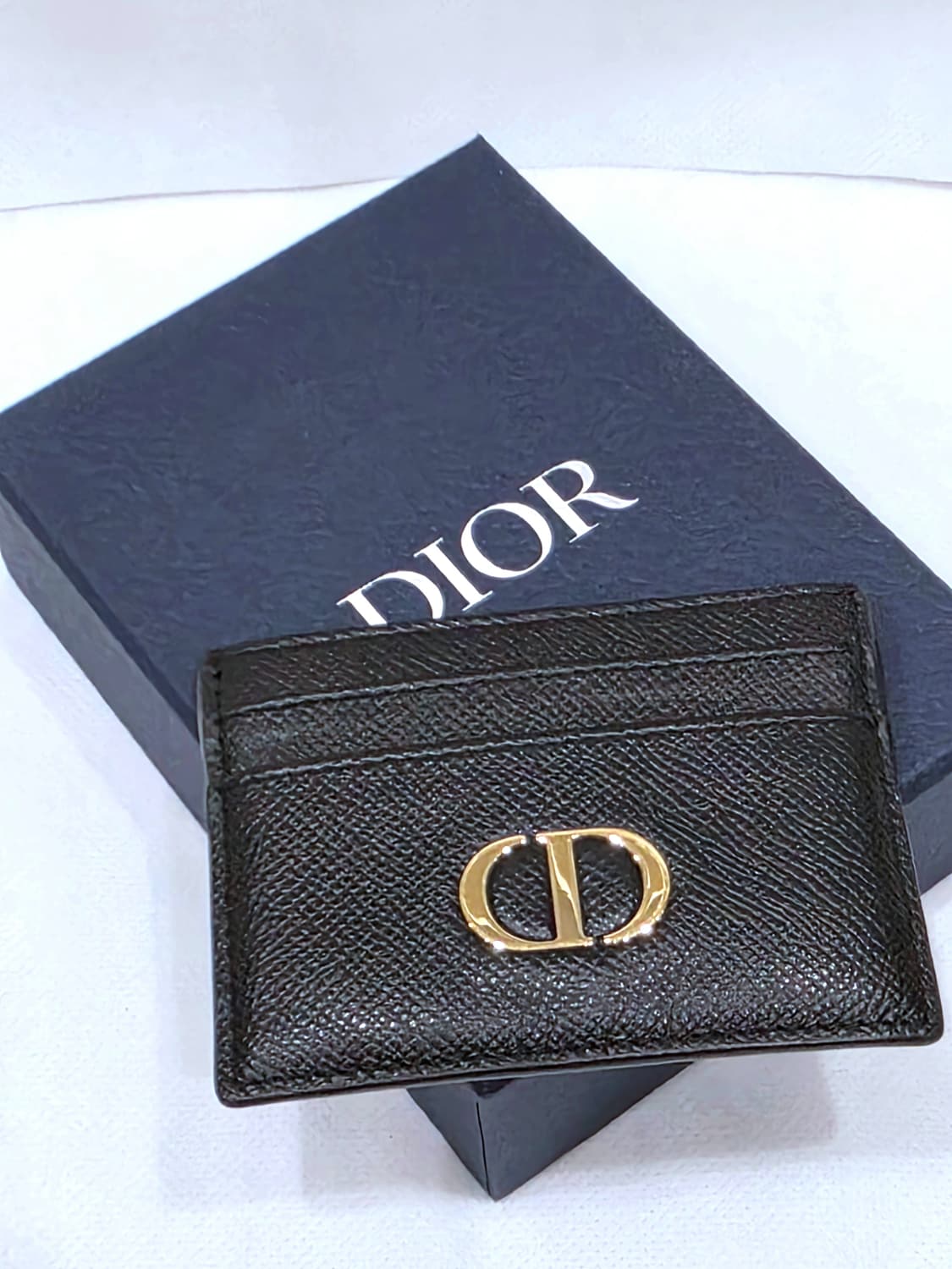 디올옴므 cd로고 카드지갑 블랙 풀박 구성 상품이미지2